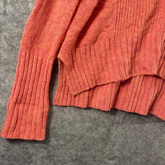 Anthropologie Moth Fireside Sweater Coral Pink Turtleneck Long Sleeve Oversized - Picture 4 of 10